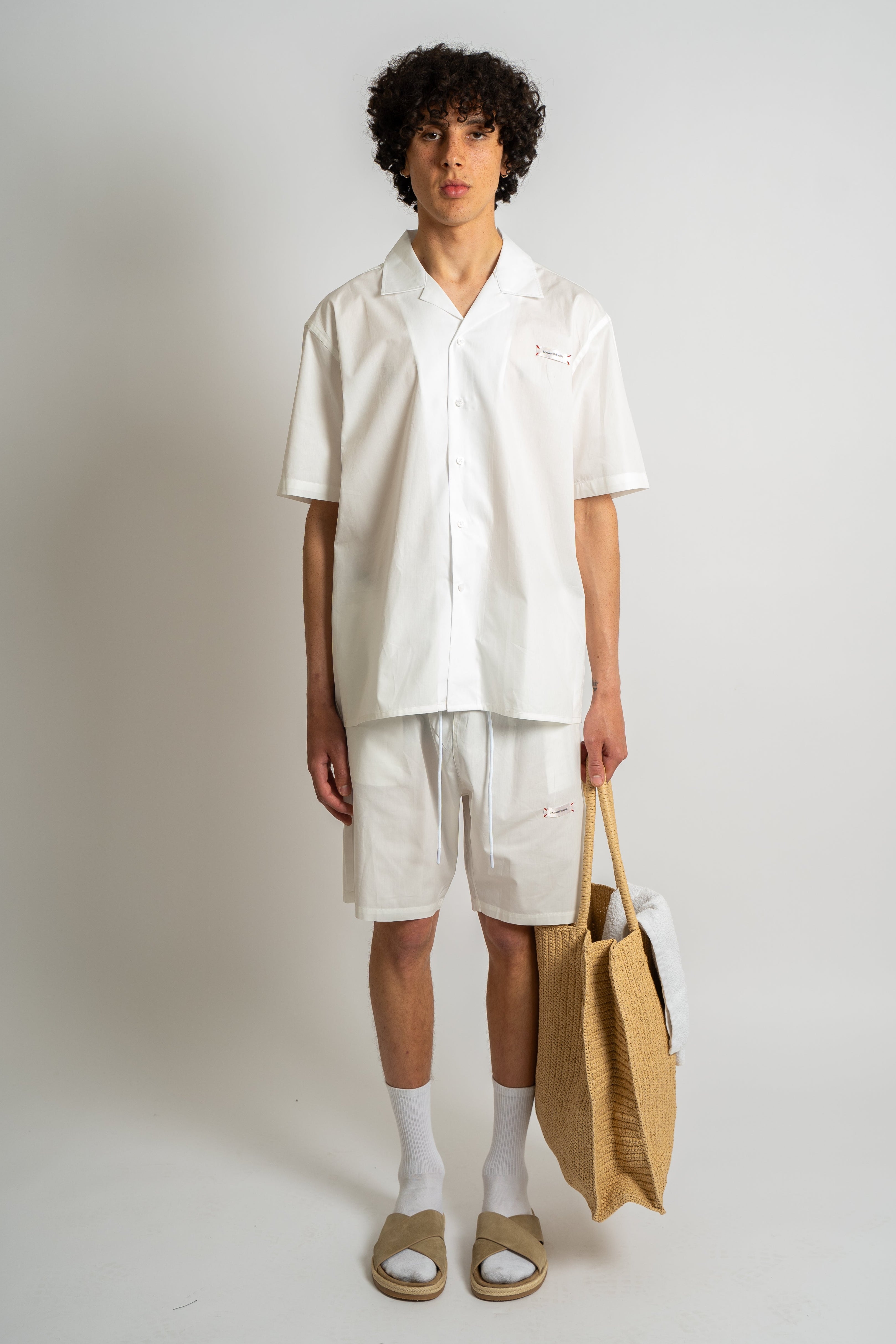 ivory white bowling shirt