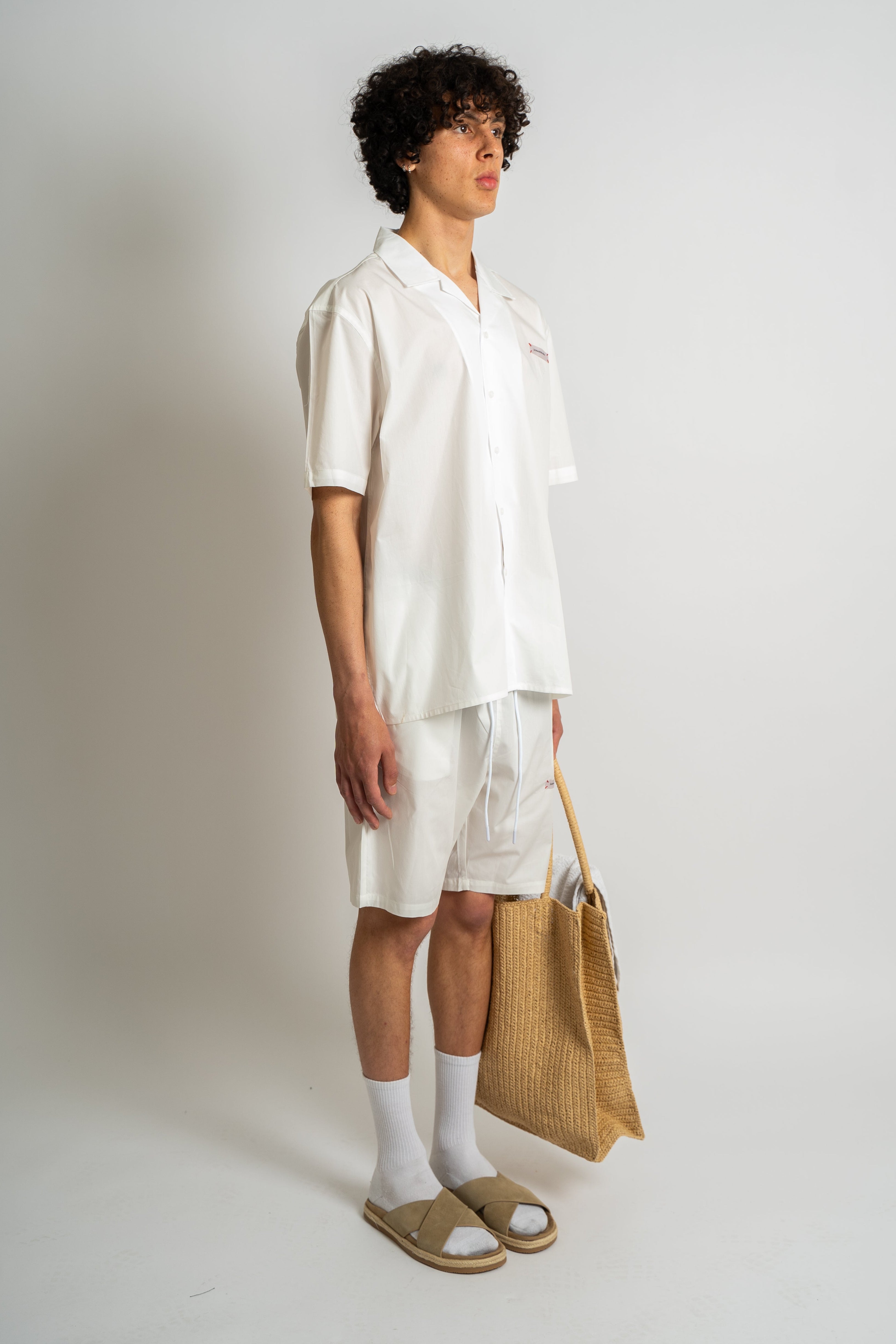ivory white bowling shirt
