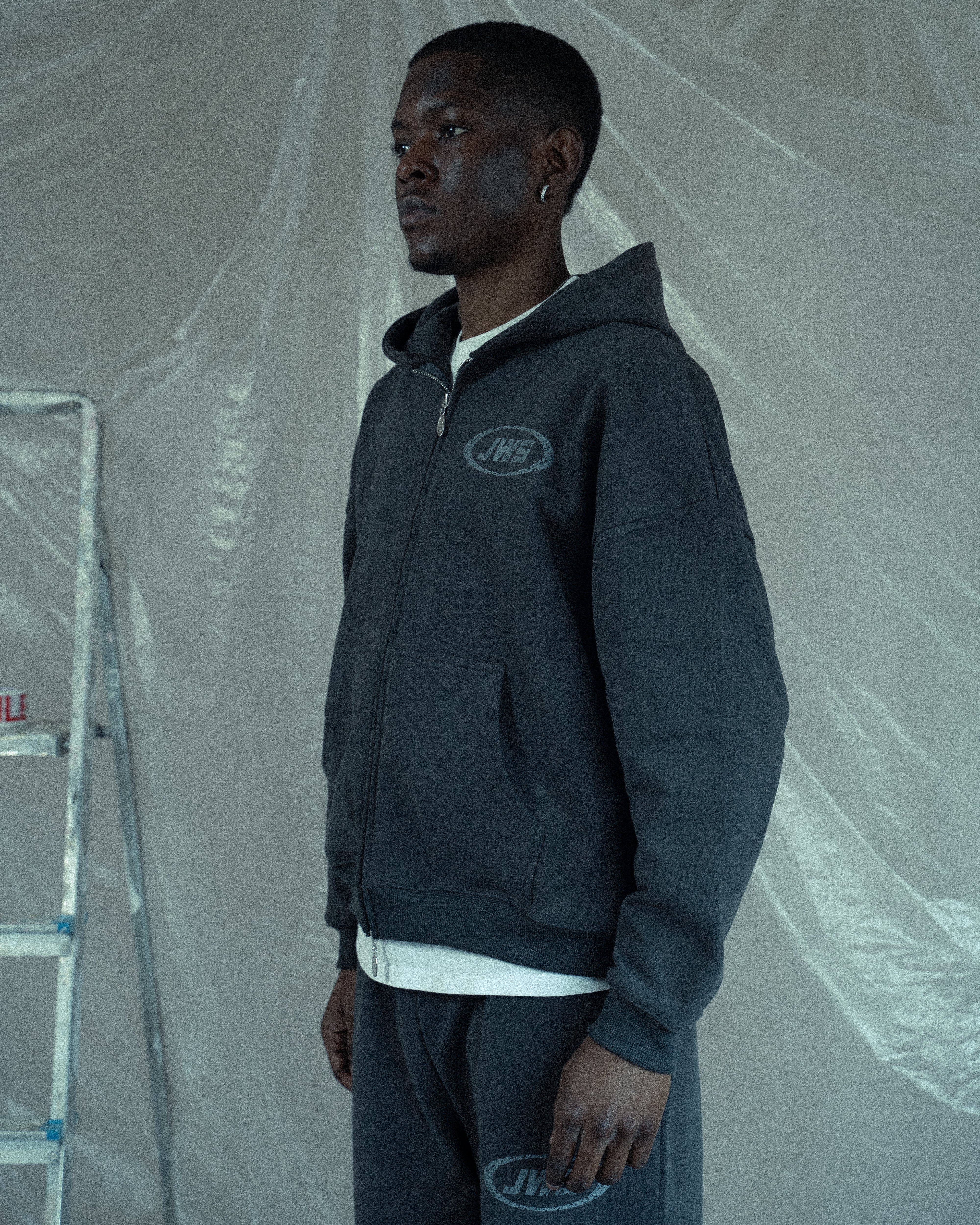 Dark Gray Heavyweight Zip Up Hoodie