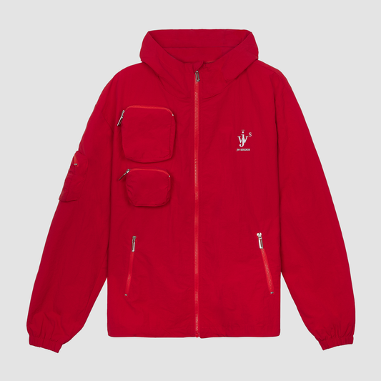 Red Nylon Shell Jacket