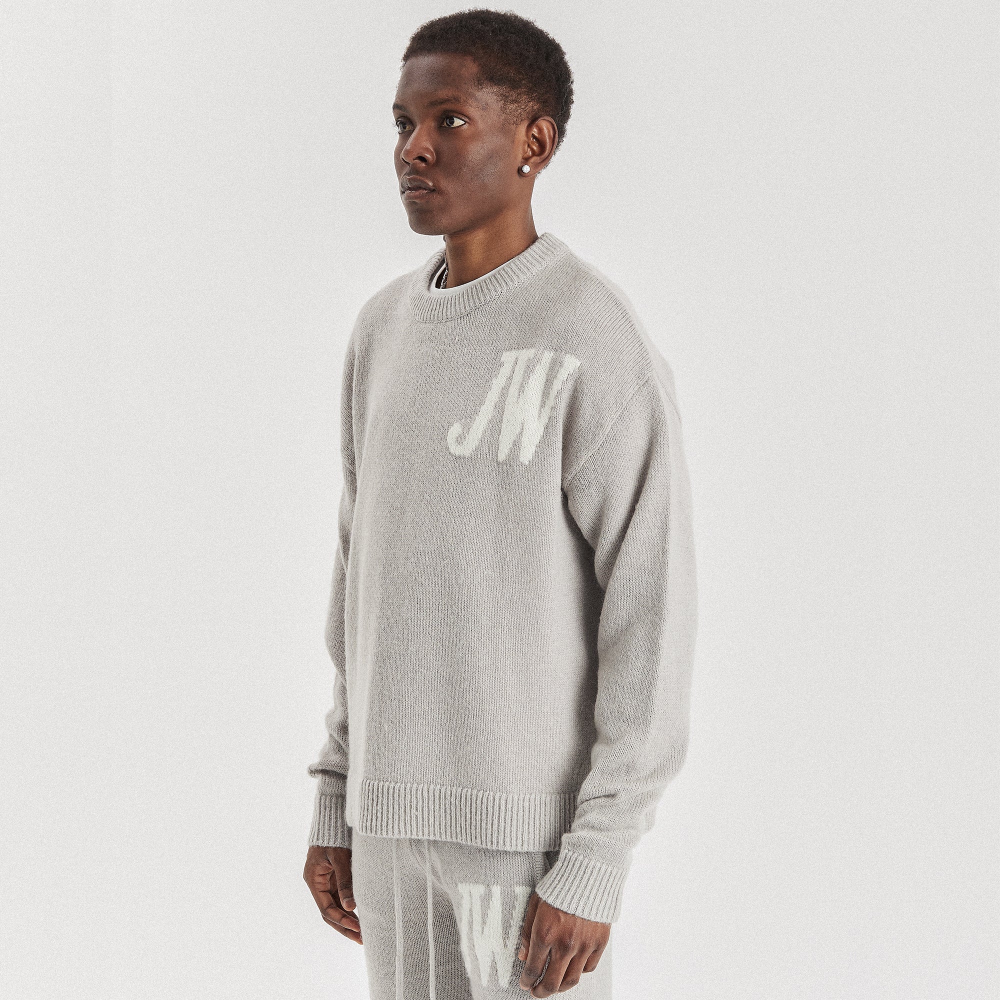 cool grey mohair sweater