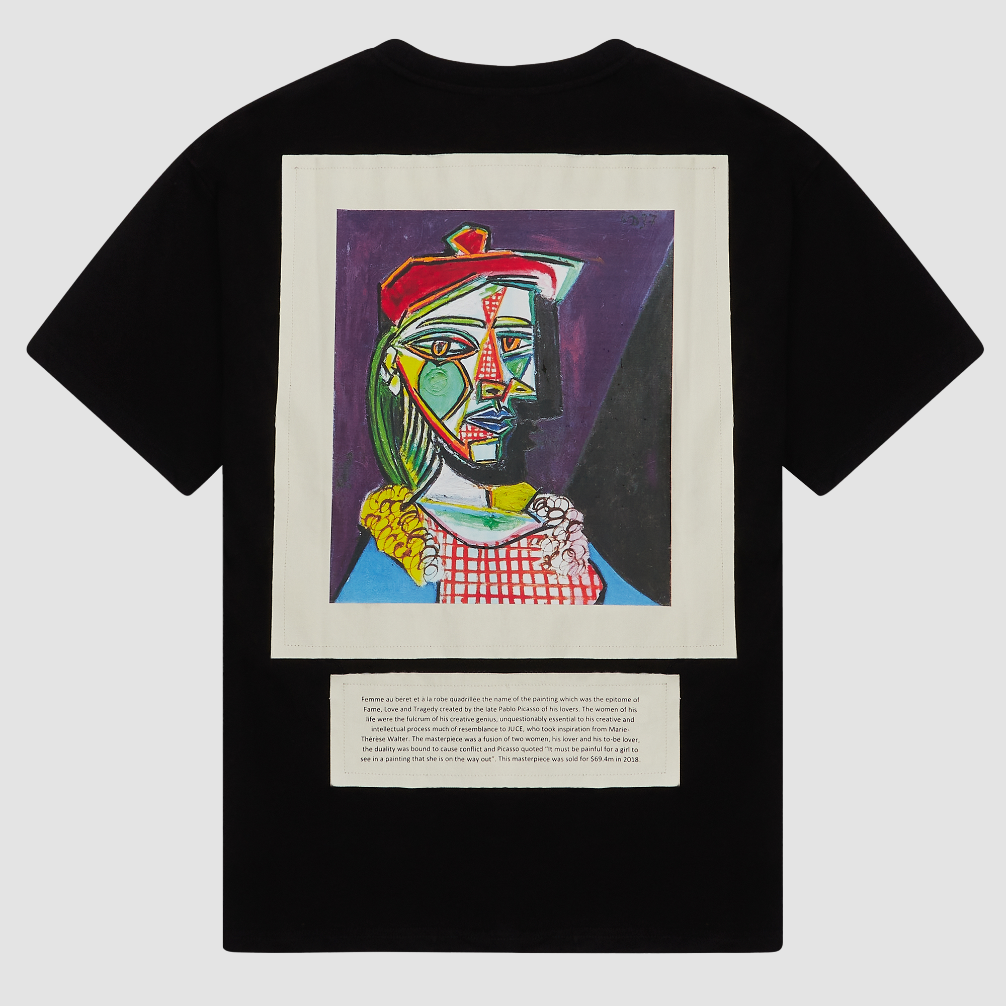 black 'femme au béret' t shirt