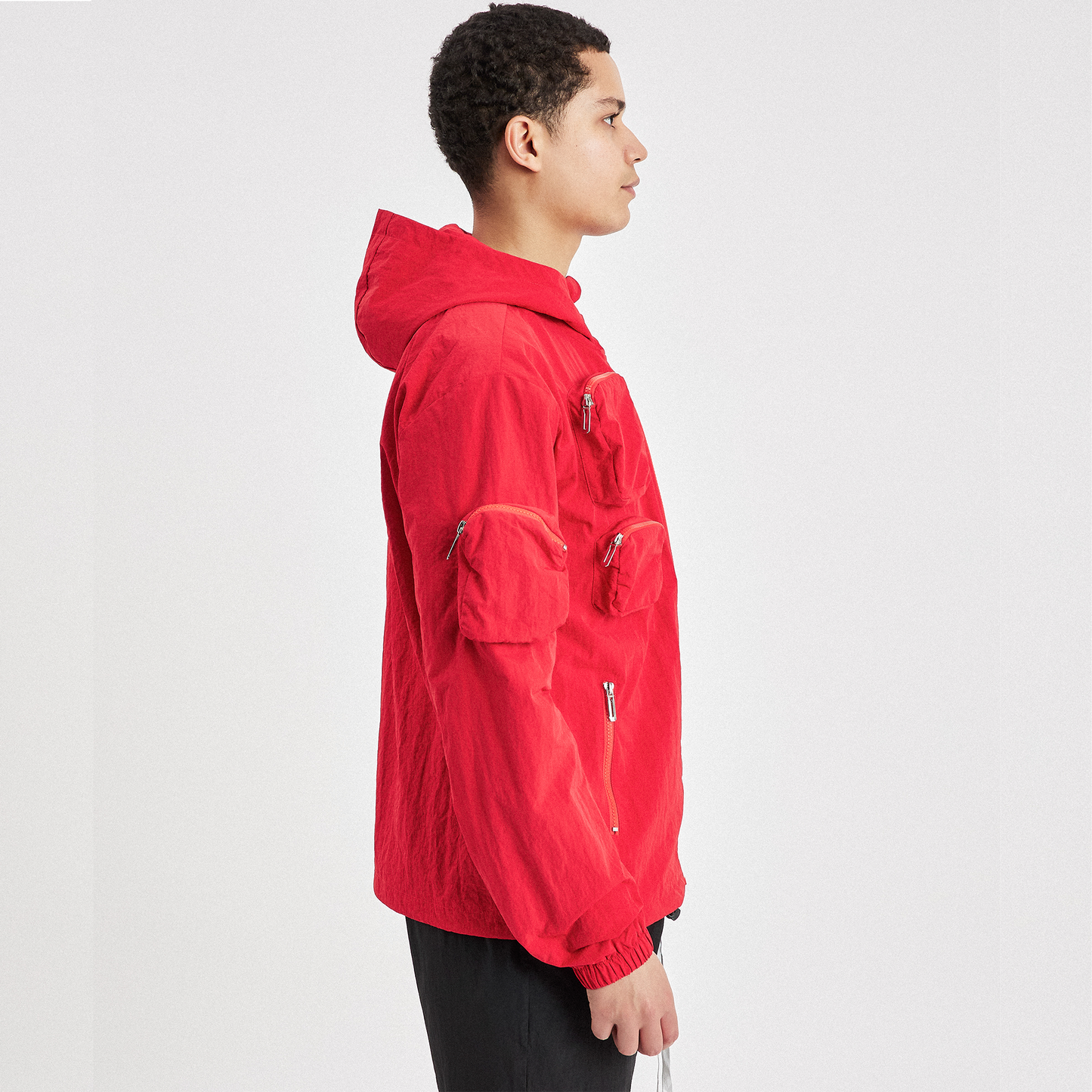 Red Nylon Shell Jacket