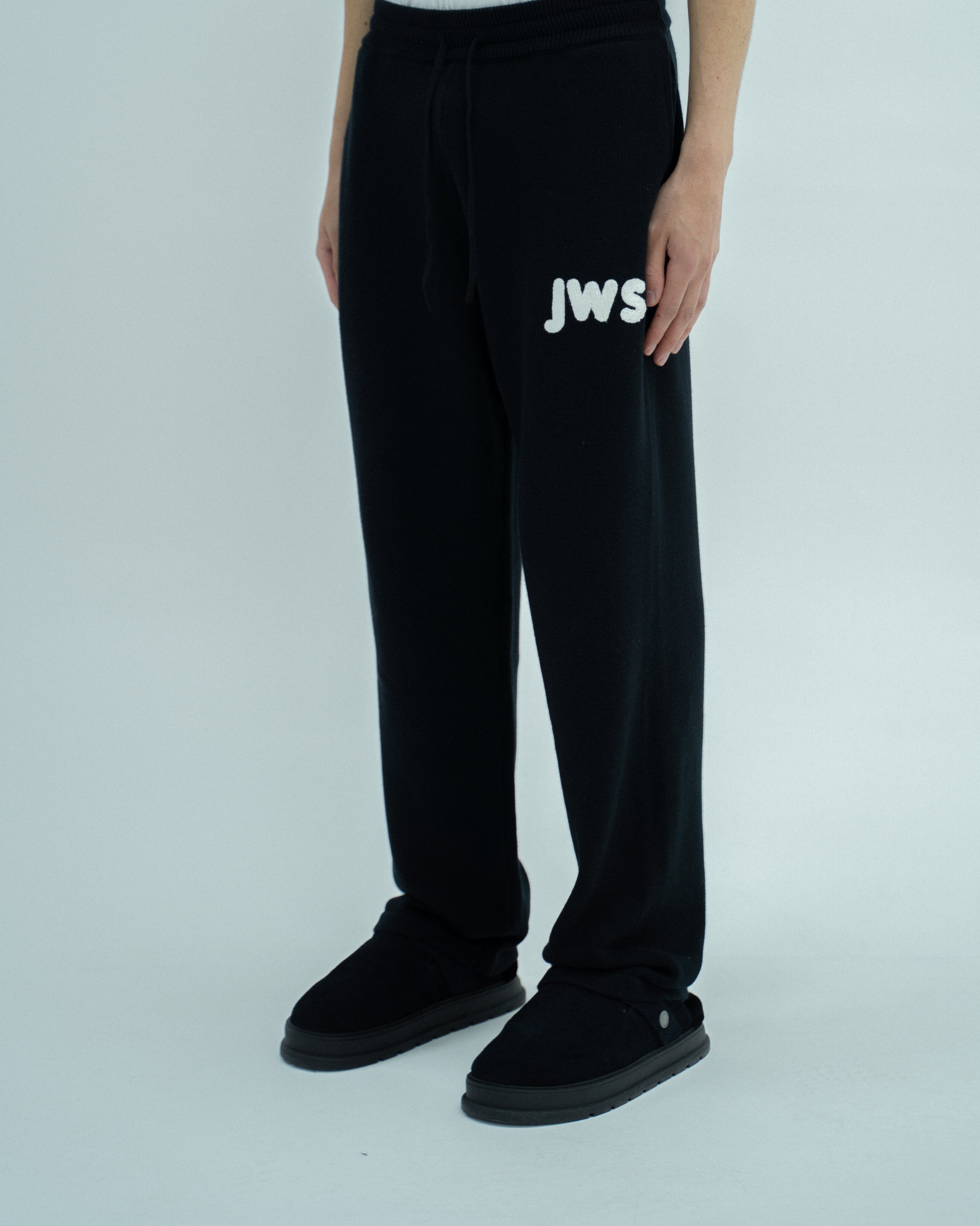 Black Knit Sweatpants
