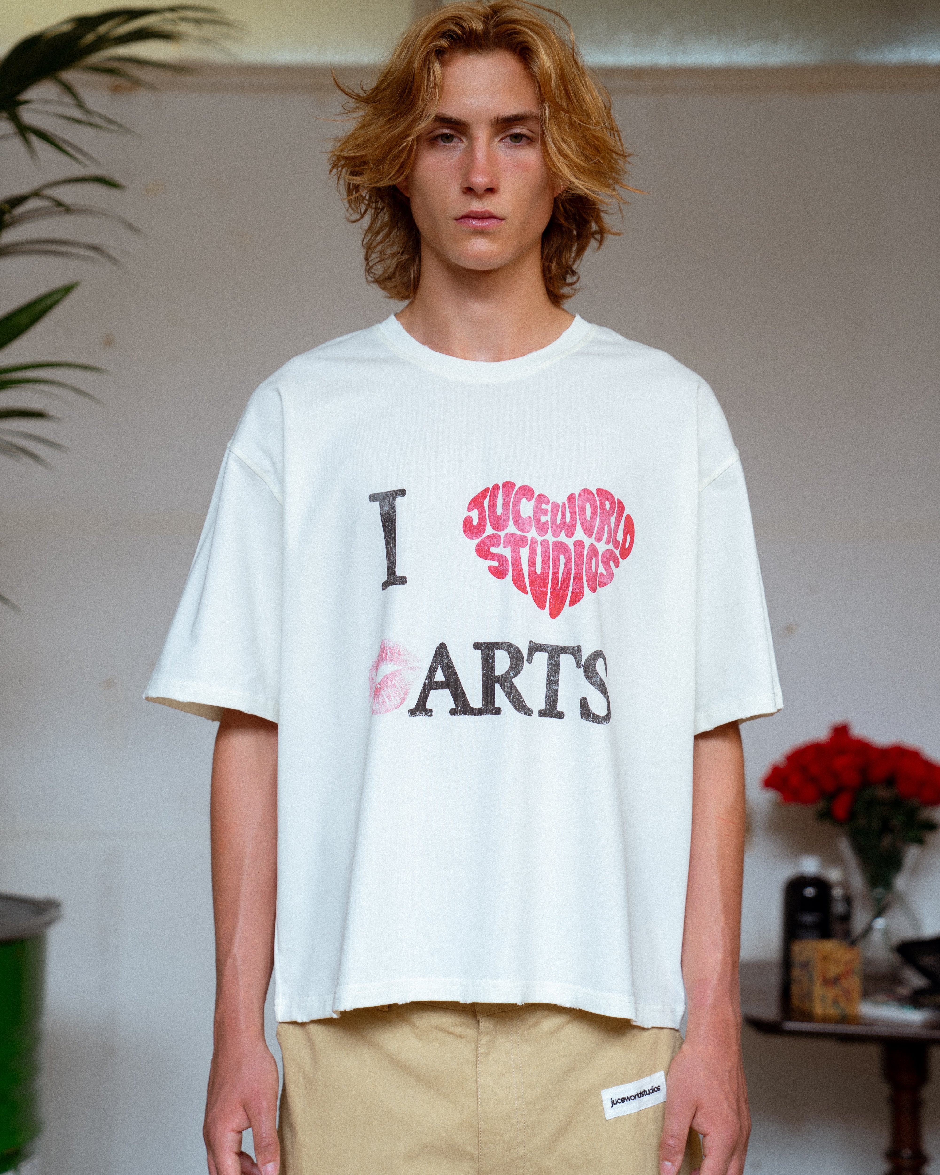 Off White I Love Arts T Shirt