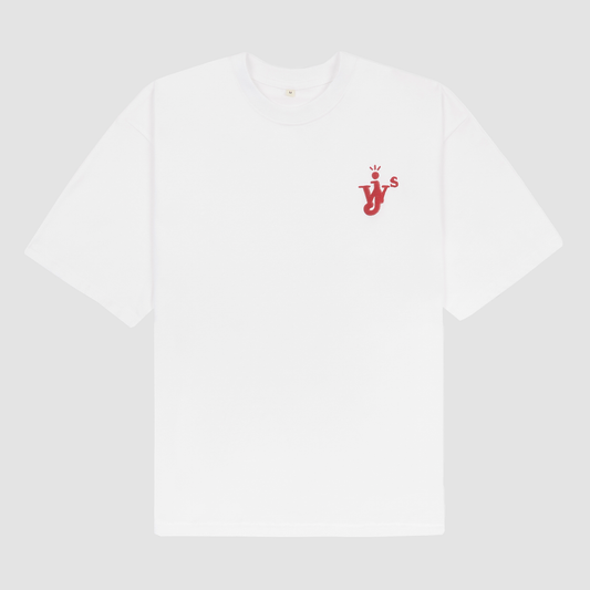 White 'JWS' Logo T Shirt