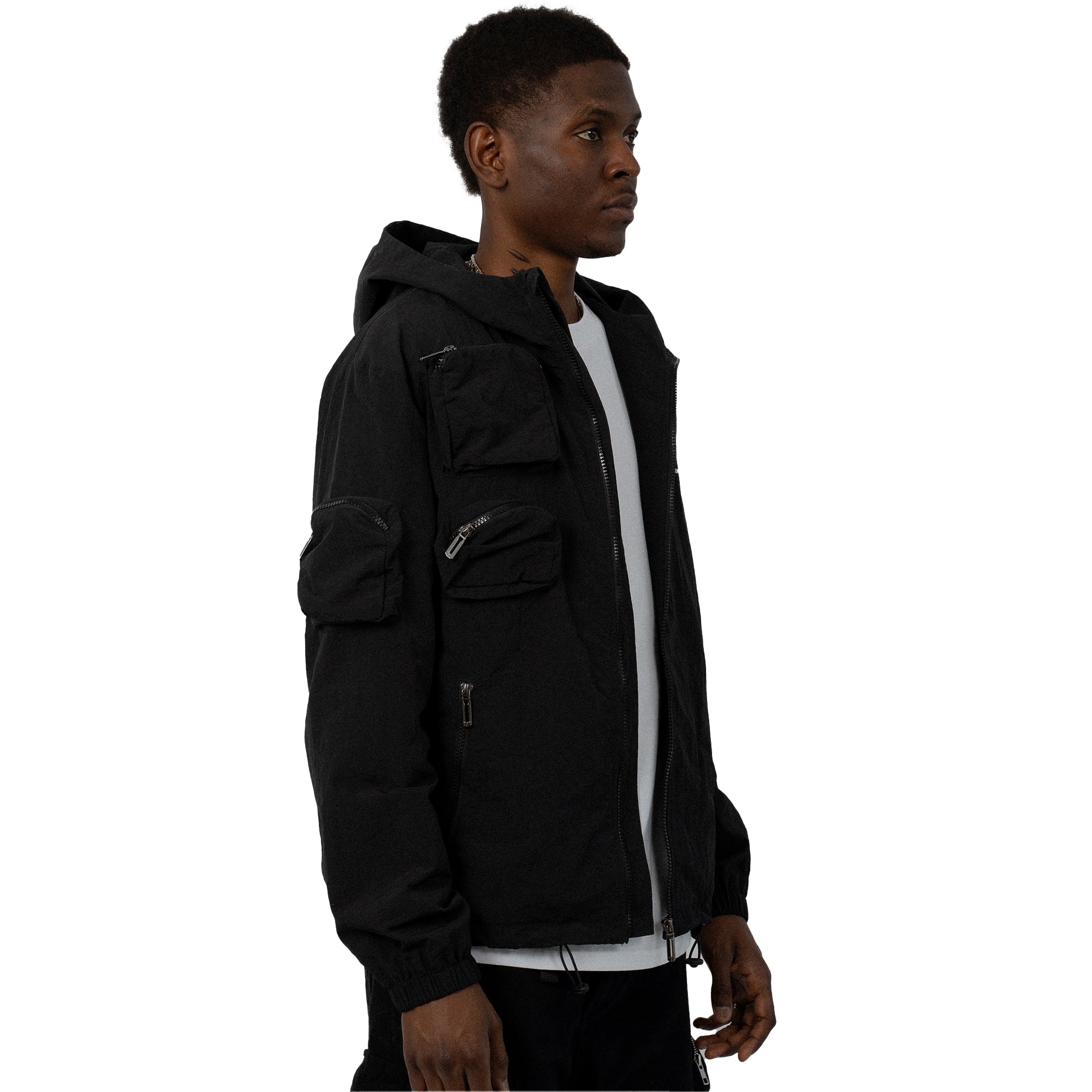 black nylon shell jacket – JWS